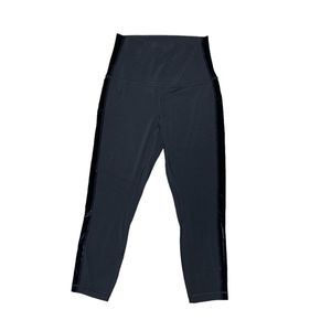 Lululemon, Women’s Black Align Super High Rise Crop Velvet Leggings, Size 8